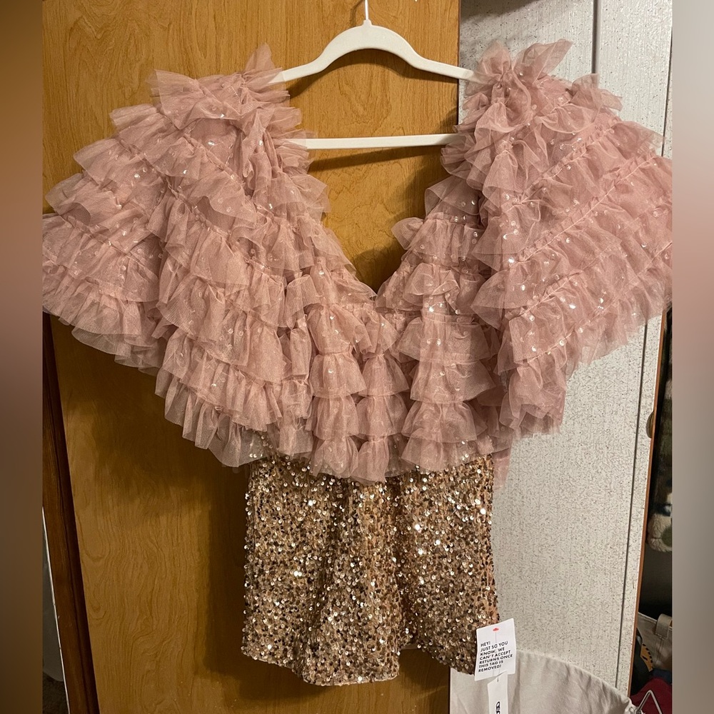 NWT ASOS Luxe velvet sequin mini dress